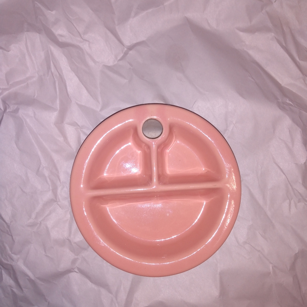 Hanks Craft Pink Baby food warming dish.